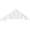 Ekena Millwork Pitch Hurley Architectural Grade PVC Gable Pediment, 48"W x 12"H x 1"P (6/12) GPP048X012X100HUR - alternate 1